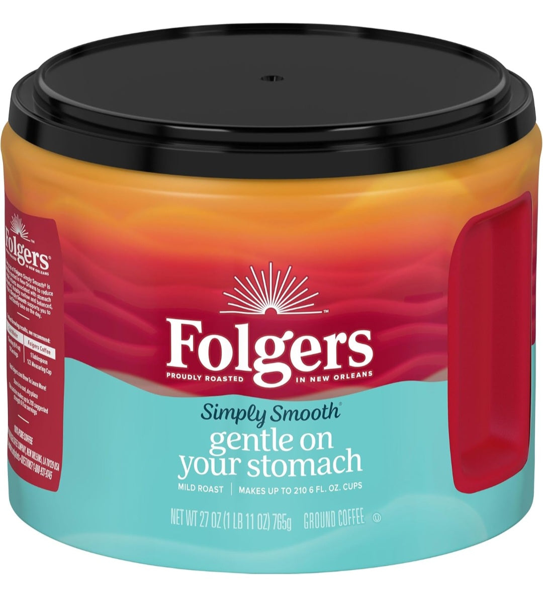 Folgers Simply Smooth Ground Coffee, Mild Roast, 27 Ounces