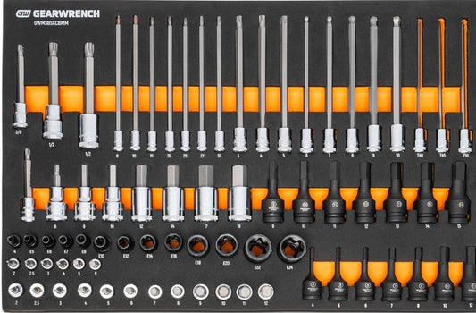 GearWrench 74-Piece Bit Socket Set – Metric (Hex, Torx, Triple Square)